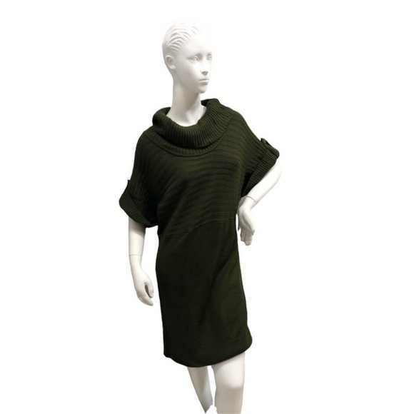 New Directions Dark Green Sweater Dress Size Large - Picture 3 of 7